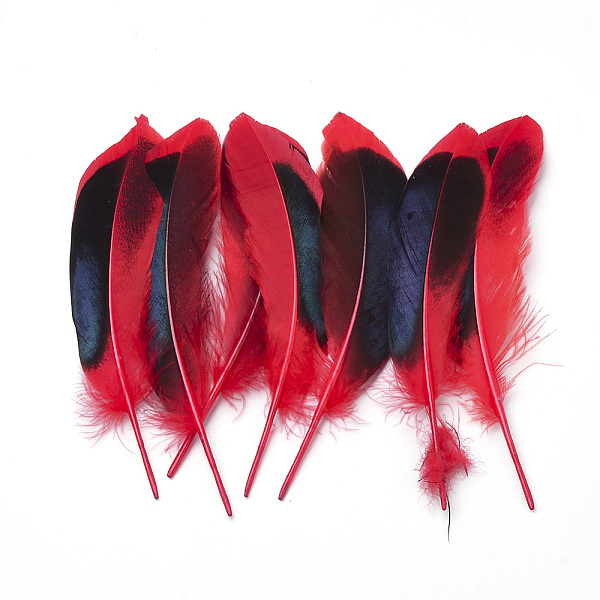 PandaHall Feather Costume Accessories, Dyed, Red, 115~160x20~35mm Feather Feather Red