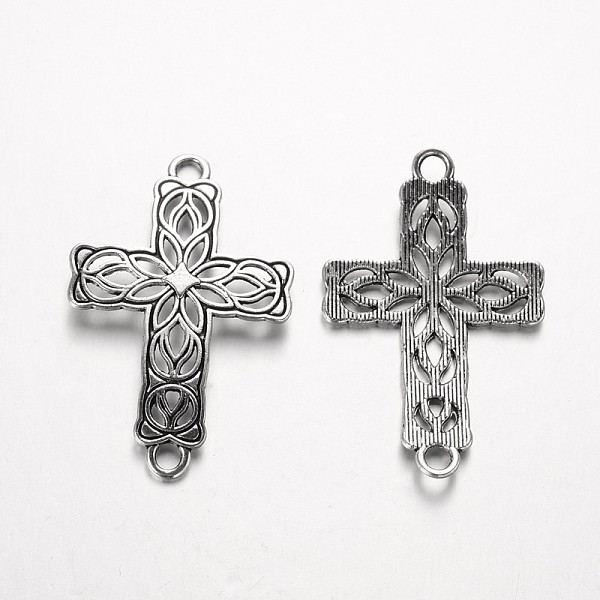 

PandaHall Mixed Tibetan Style Alloy Links connectors, Antique Silver, 7~42x24~40x1~3mm, Hole: 2~8mm, about 21pcs/72g Alloy Others