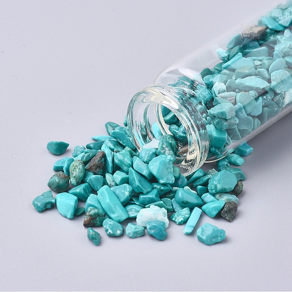 

PandaHall Glass Wishing Bottle, For Pendant Decoration, with Synthetic Turquoise Chip Beads Inside and Cork Stopper, 22x71mm Synthetic...