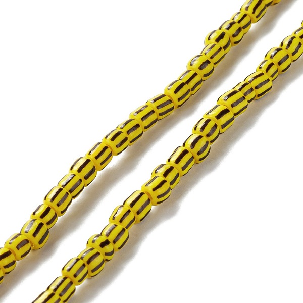 

PandaHall Handmade Lampwork Beads Strands, 3 Tone, Column, Gold, 4~5.5x2~4mm, Hole: 1.8mm, about 130pcs/strand, 14.96~15.16 inch(38~38.5cm)...