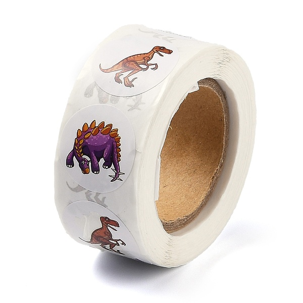 

PandaHall Self Adhesive Paper Stickers, Colorful Roll Sticker Labels, Gift Tag Stickers, Dinosaur Pattern, 2.5cm, about 500pcs/roll Paper...