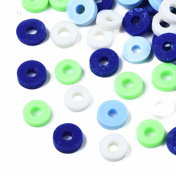 

PandaHall Handmade Polymer Clay Beads, Heishi Beads, Disc/Flat Round, Mixed Color, 4x0.5~1.5mm, Hole: 1.5mm, about 66600pcs/1000g Polymer..., Multicolor