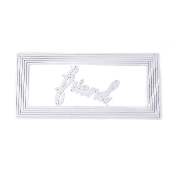 

PandaHall Carbon Steel Cutting Dies Stencils, for DIY Scrapbooking/Photo Album, Decorative Embossing DIY Paper Card, Rectangle with Word...