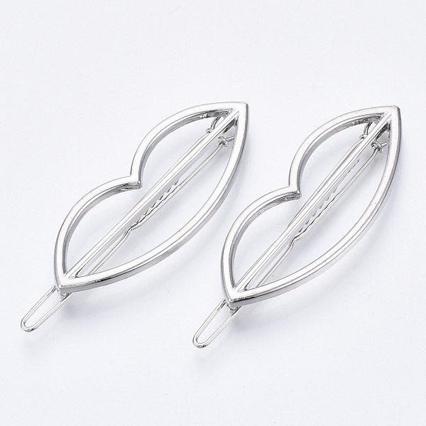 

PandaHall Alloy Hollow Geometric Hair Pin, Ponytail Holder Statement, Hair Accessories for Women, Cadmium Free & Lead Free, Lip, Platinum...
