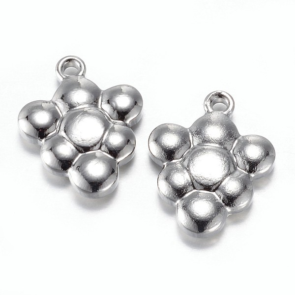 

PandaHall 201 Stainless Steel Pendants, Grape, Stainless Steel Color, 16x13x3mm, Hole: 1.5mm 201 Stainless Steel Fruit
