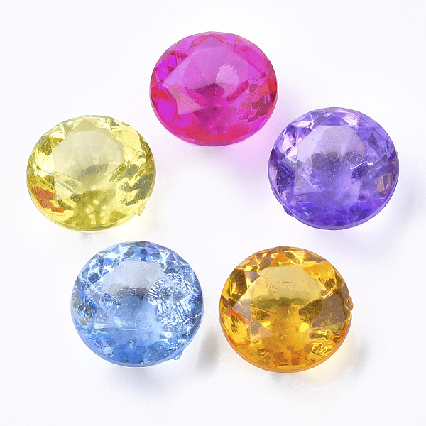 

PandaHall Transparent Acrylic Beads, No Hole/Undrilled, Faceted, Diamond, Mixed Color, 24x17.5mm, about 115pcs/500g Acrylic Diamond..., Multicolor