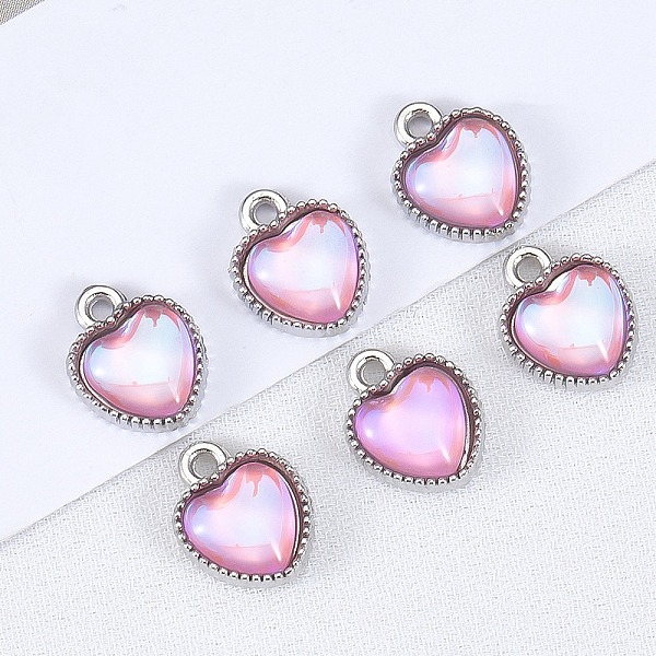 Alloy Glass Charms - image