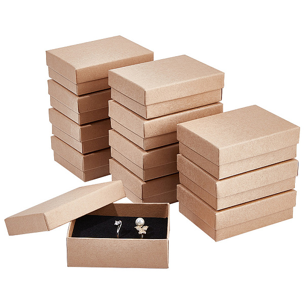 

PandaHall 12 Pcs Cardboard Jewelry Box, 3.5x2.7x1.22 Inch Jewelry Storage Case with Sponge Inside Small Gift Boxes with Lids Packaging..., Orange