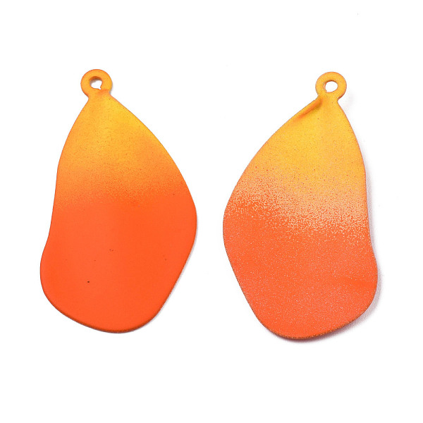

PandaHall Spray Painted Iron Pendants, Leaf, Dark Orange, 46x25.5x2.5mm, Hole: 1.8mm Iron Leaf