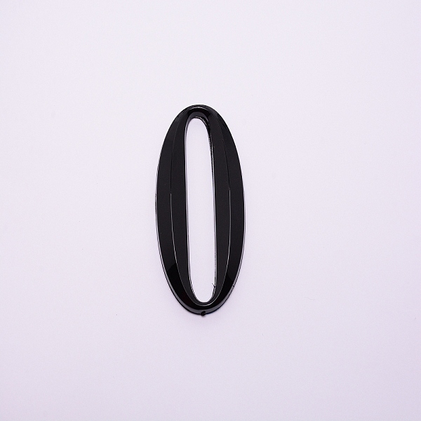 PandaHall Plastic & PVC Number Sign Labels, Black, Num.0, 0: 69x43x8mm Plastic Black