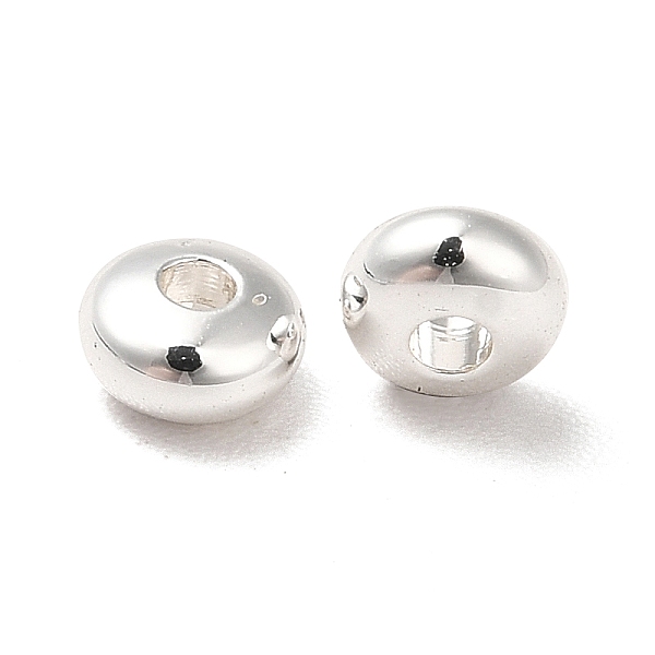 

PandaHall Brass Spacer Beads, Flat Round, Silver, 4x2mm, Hole: 1.2mm Brass Flat Round
