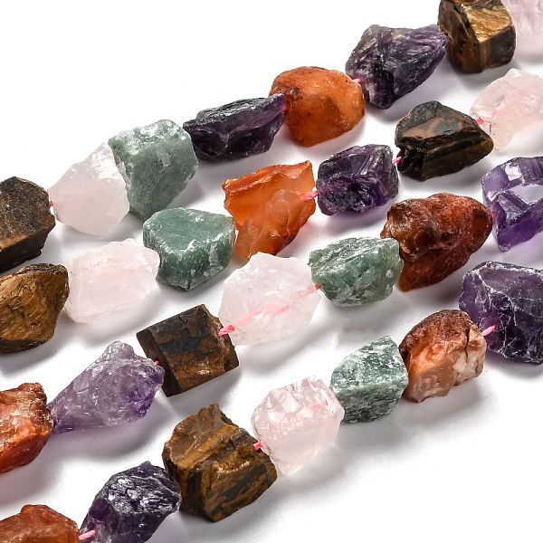 Rough Raw Natural Mixed Gemstone Beads Strands