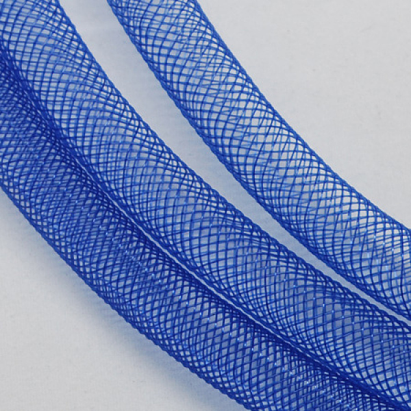 

PandaHall Plastic Net Thread Cord, Royal Blue, 10mm, 30Yards Plastic Blue