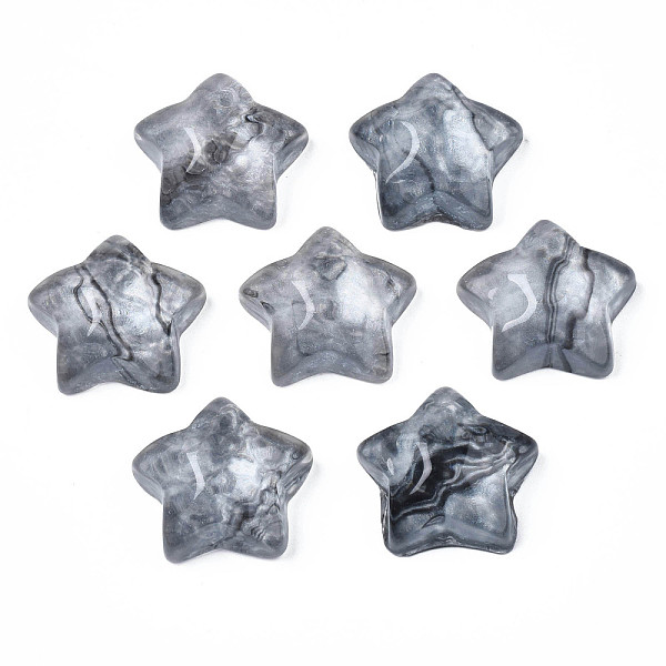 

PandaHall Transparent Resin Cabochons, with Water Ripple, Star, Gray, 21~21.5x22~22.5x9mm Resin Star Gray