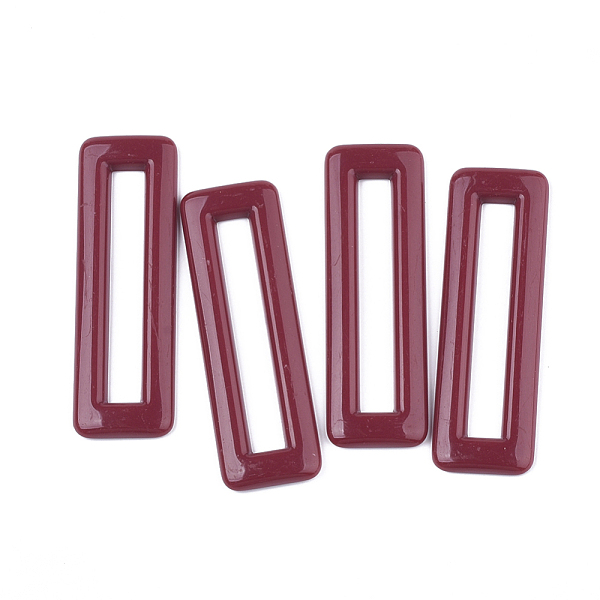 

PandaHall Opaque Acrylic Linking Rings, Rectangle, FireBrick, 67.5x21.5x4mm, 52x7mm inner diameter. Acrylic Rectangle Red