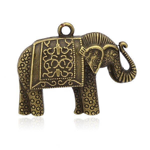 

PandaHall Tibetan Style Alloy Pendants, Cadmium Free & Nickel Free & Lead Free, Elephant, Antique Bronze, 48x38x5.5mm, Hole: 4mm Alloy...