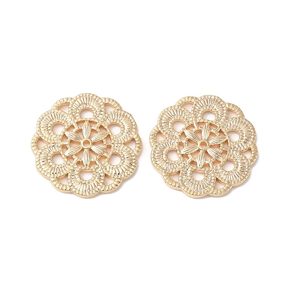 

PandaHall Brass Filigree Joiners Links, Flower, Real 18K Gold Plated, 20x20x1.5mm, Hole: 1.2mm & 1.8mm Brass Flower