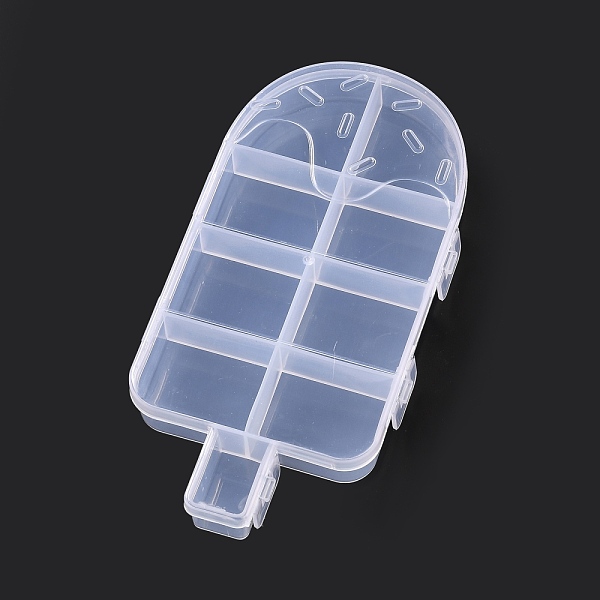 

PandaHall Plastic Bead Containers, for Small Parts, Hardware and Craft, Ice-lolly, Clear, 15.5x7.9x1.95cm Plastic Others Clear