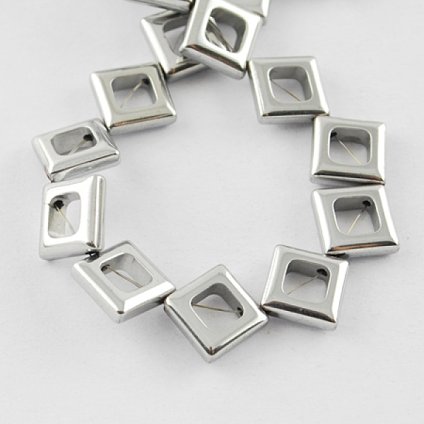 

PandaHall Non-magnetic Synthetic Hematite Beads Strands, Grade A, Rhombus, Multi-color Plated, 13x13x2mm, Hole: 1mm, about 24pcs/strand..., Multicolor