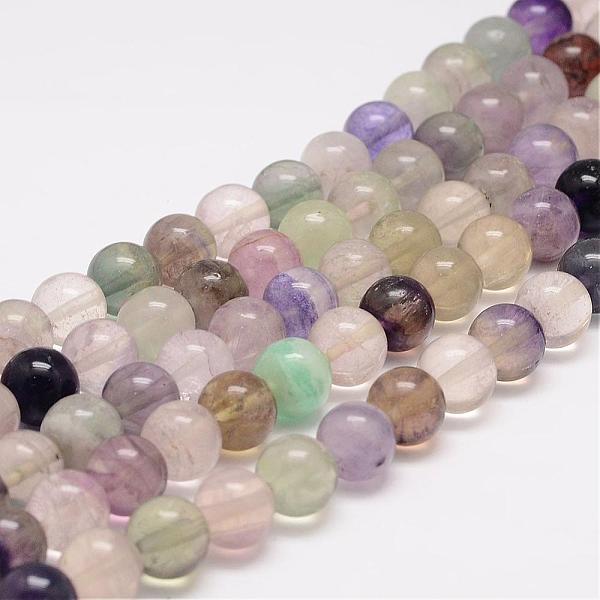 

PandaHall Natural Fluorite Bead Strands, Round, 10mm, Hole: 1mm, about 38pcs/strand, 15.5 inch Fluorite Round