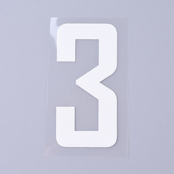 

PandaHall Number Iron On Transfers Applique Hot Heat Vinyl Thermal Transfers Stickers For Clothes Fabric Decoration Badge, Num.3...