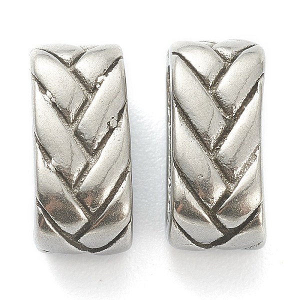 

PandaHall 304 Stainless Steel Linking Rings, Oval, Textured, Antique Silver, 12x5.5x6.5mm, Inner Diameter: 9x3.5mm 304 Stainless Steel Oval