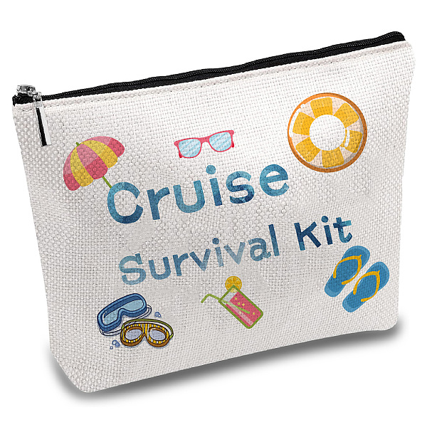 

PandaHall Nurse Theme Polycotton Custom Canvas Stroage Bags, Metal Zipper Pouches, Rectangle, Word, 18x25cm Polycotton Word