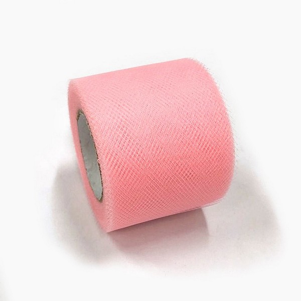

PandaHall Deco Mesh Ribbons, Tulle Fabric, Tulle Roll Spool Fabric For Skirt Making, Pink, 2 inch(5cm), about 25yards/roll(22.86m/roll)...