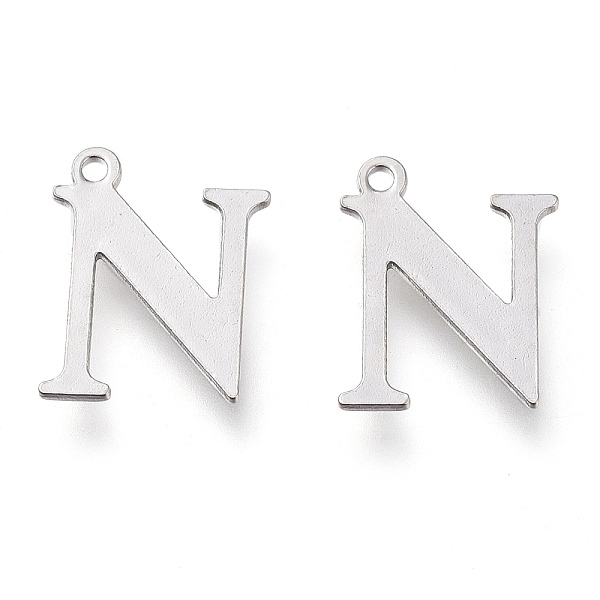 

PandaHall 304 Stainless Steel Charms, Laser Cut, Alphabet, Stainless Steel Color, Letter.N, 12.5x10x0.8mm, Hole: 1mm 304 Stainless Steel...