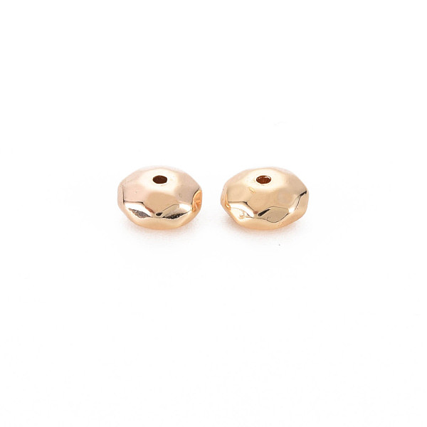 

PandaHall Brass Beads, Nickel Free, Faceted, Abacus, Real 18K Gold Plated, 6x3mm, Hole: 0.9mm Brass Rondelle