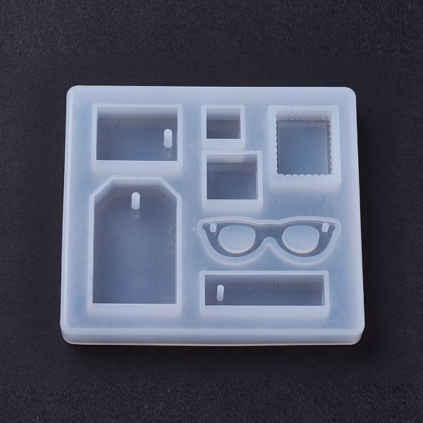 

PandaHall Pendant Silicone Molds, Resin Casting Molds, For UV Resin, Epoxy Resin Jewelry Making, Rectangle & Square & Glasses, White...