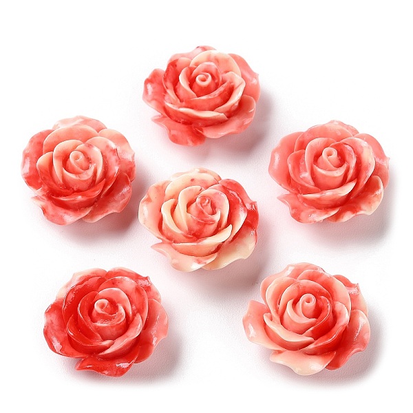 

PandaHall Carved Synthetic Coral Beads, Dyed, Flower, Orange Red, 23.5~24x24~24.5x12.5~14mm, Hole: 1.6mm Synthetic Coral Flower Pink