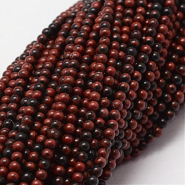 

PandaHall Natural Mahogany Obsidian Beads Strands, Round, 2mm, Hole: 0.5mm, about 190pcs/strand Mahogany Obsidian Round