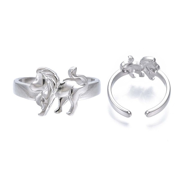 

PandaHall 304 Stainless Steel Open Cuff Ring, 12 Constellations/Zodiac Signs, Leo, US Size 6 3/4(17.1mm)~US Size 8 1/4(18.3mm) 304 Stainless...