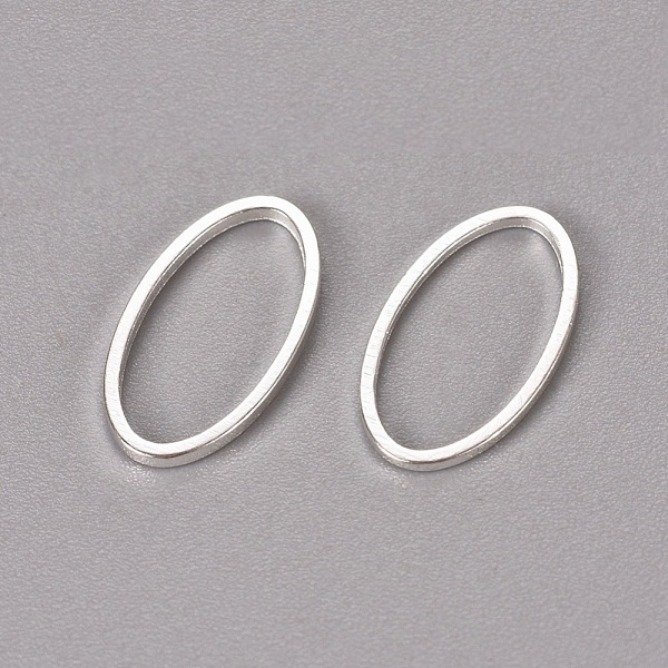

PandaHall Brass Linking Rings, Oval, Silver Color Plated, about 8mm wide, 16mm long, 1mm thick Brass Oval