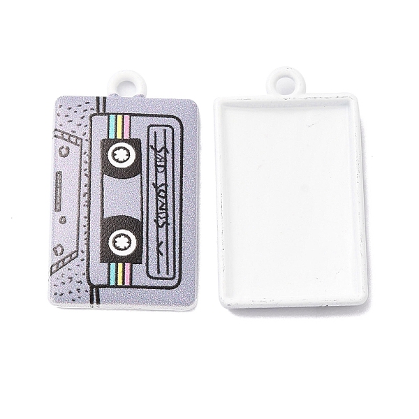 

PandaHall Spray Painted Alloy Pendants, Tape, Gray, 25.5x15x2.5mm, Hole: 1.8mm Alloy Square Gray