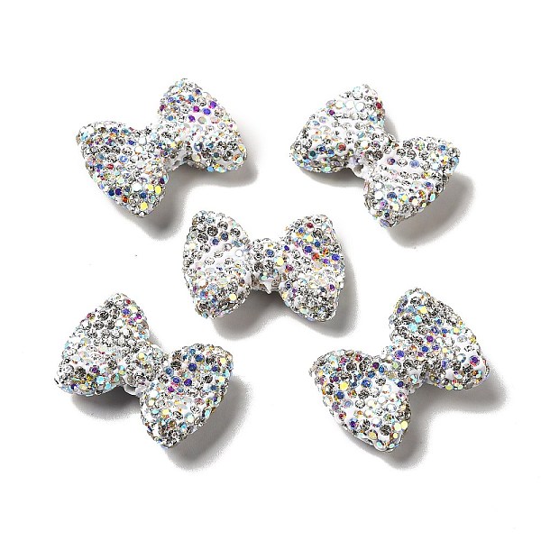 

PandaHall Polymer Clay Rhinestone Beads, Bowknot, Silver, 21.5~22mmx30mmx9.5~10.5mm, Hole: 1.8mm Polymer Clay+Glass Rhinestone Bowknot...