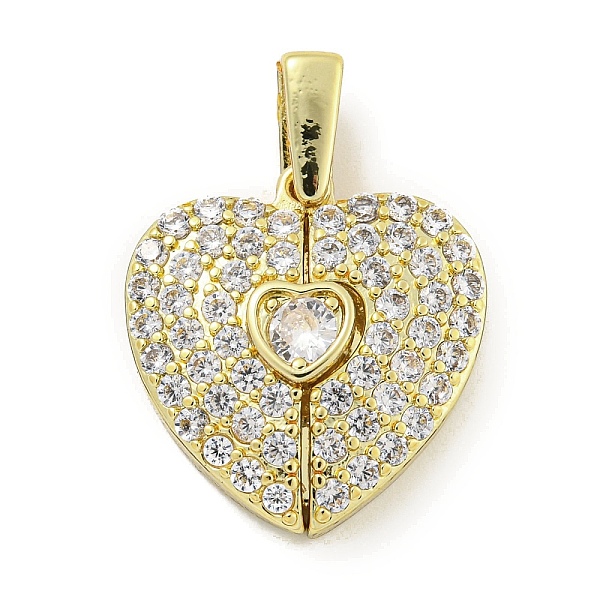

PandaHall Rack Plating Brass Micro Pave Clear Cubic Zirconia Pendants, Cadmium Free & Lead Free, Long-Lasting Plated, Real 18K Gold Plated...