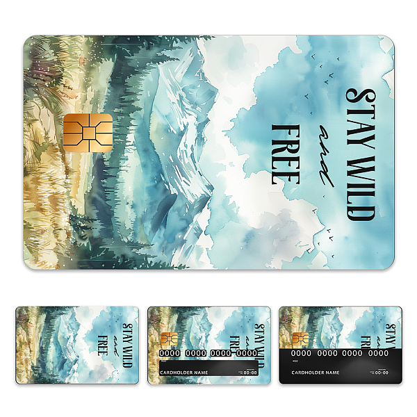 

PandaHall Credit Debit Card Skin Sticker Cover, Waterproof, Scratch-Resistant and Attractive Card Skin Custom 4 Styles for Credit, Debit...