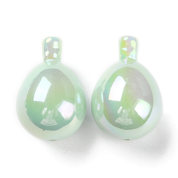 

PandaHall UV Plated Acrylic Beads, Iridescent, Teardrop, Dark Sea Green, 26.5x18mm, Hole: 1.8mm Acrylic Teardrop