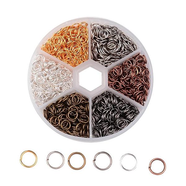 

PandaHall 1 Box 6 Color Iron Jump Rings, Open Jump Rings, Mixed Color, 21 Gauge, 6x0.7mm, Inner Diameter: 4.6mm, about 1800pcs/box Iron