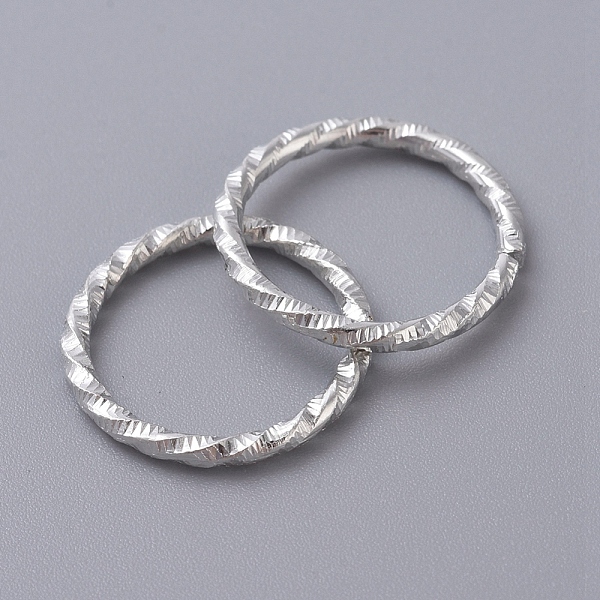 

PandaHall Iron Textured Jump Rings, Open Jump Rings, for Jewelry Making, Silver, 19.5x1mm, 18 Gauge, Inner Diameter: 16mm, 1000pcs/bag Iron