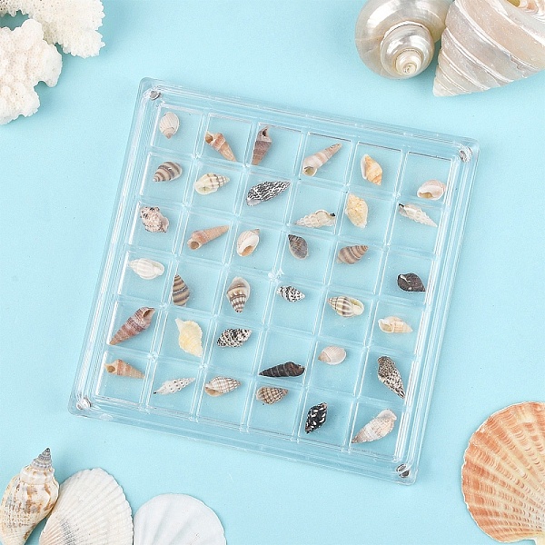 36グリッドの磁気アクリルシェル収納ボックス（蓋付き）