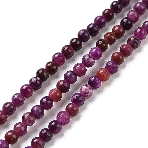 

PandaHall Natural Kunzite Beads Strands, Round, 4mm, Hole: 0.7mm, about 102pcs/strand, 15.75 inch(40cm) Kunzite Round Purple