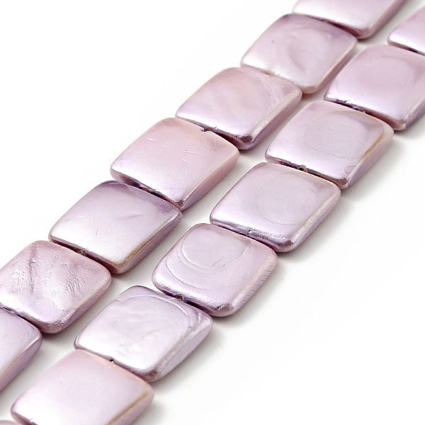 

PandaHall Electroplated Natural Shell Pearl Beads Strands, Polished, Rectangle, Mixed Color, 11~14x12~13x3~3.5mm, Hole: 0.8mm, about..., Multicolor