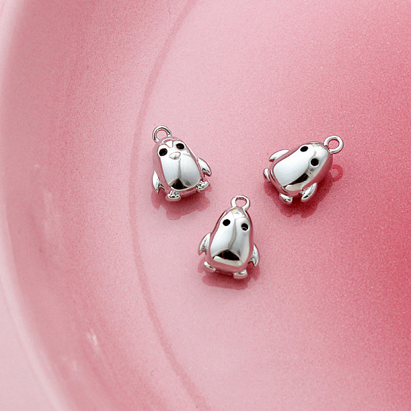 

PandaHall Brass Pendants, Platinum, Penguin, 12x9mm Brass Penguin