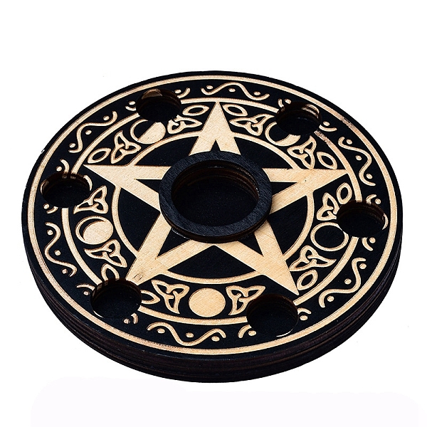 

PandaHall Star Wooden Crystal Ball Display Stands, Crystal Sphere Holders, Home Decoration, Black, 144x18mm Wood Star Black