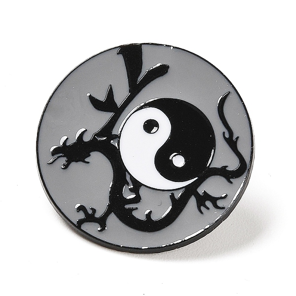 

PandaHall Black White Gray Yin-Yang Eight Trigrams Enamel Pins, Black Alloy Brooches for Backpack Clothes, Dragon, 30x1.5mm Alloy+Enamel...