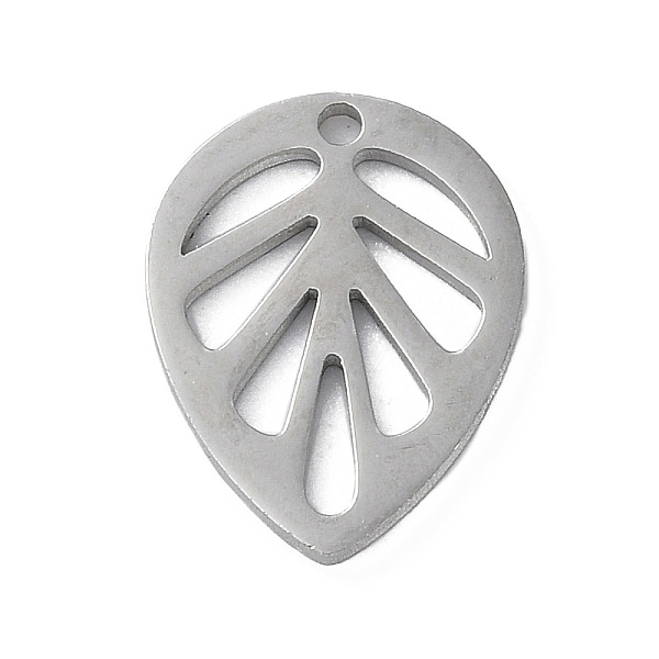 

PandaHall 304 Stainless Steel Pendants, Laser Cut, Leaf, Stainless Steel Color, 12.5x9.5x1mm, Hole: 1mm 304 Stainless Steel Leaf