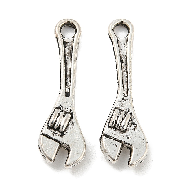 

PandaHall Alloy Pendants, Cadmium Free & Lead Free, Spanner, Antique Silver, 24.5x7x3mm, Hole: 2mm, about 1000pcs/1000g Alloy Tool